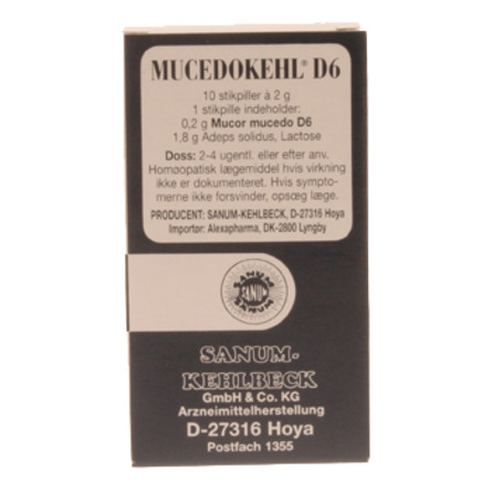 Mucedokehl stikpiller 10 stk.