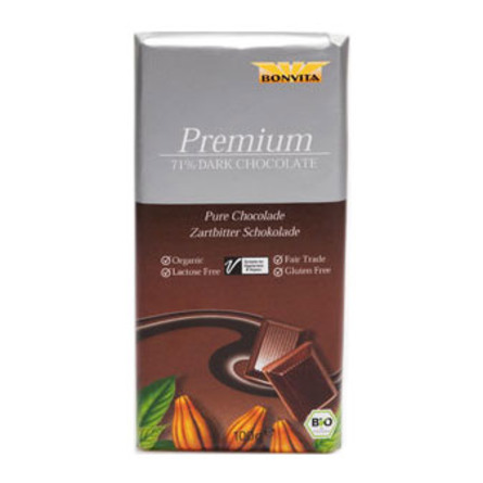Chokolade mørk hasselnød Ø 71% 100 g