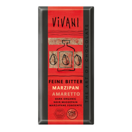 Vivani mørk marcipan Ø amaretto 100 g