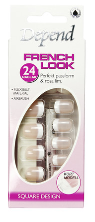 Depend French Look Pink, square design SHORT
