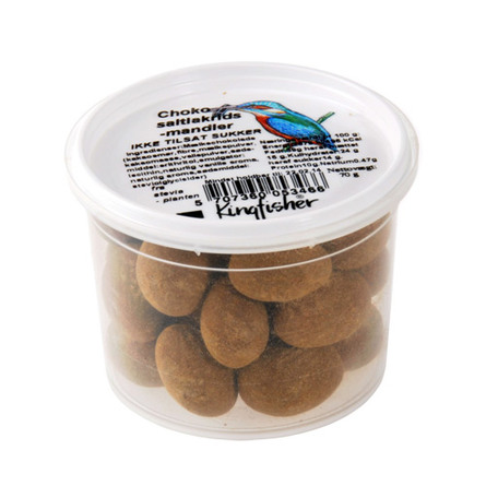 Choko saltlakrids mandler mørk m. stevia 70 g