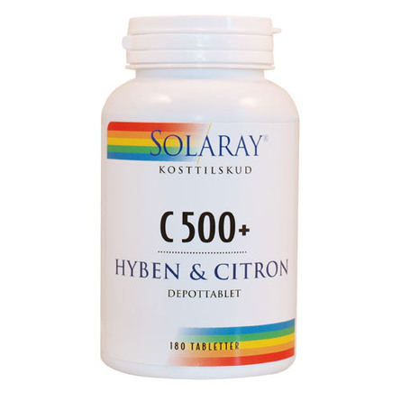 C-vitamin C500+ hyben, citron Solaray 180 tab