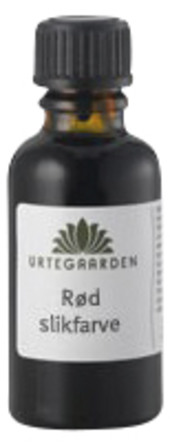 Urtegaarden Rød slikfarve 10 ml