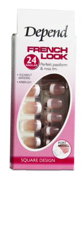 Depend French Look Pink, square design SHORT