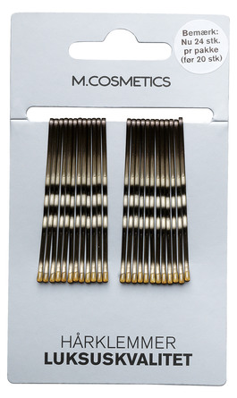 M.COSMETICS Hårklemmer Lux Brune 24 stk.