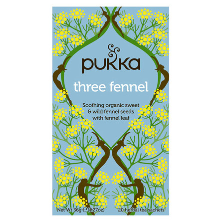 Pukka Three fennel te - øko 20 breve