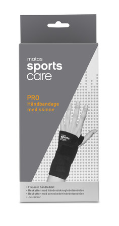 Matas Sports Care PRO Håndbandage med Skinne Venstre str. S/M