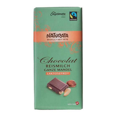 Chokolade med mandel Ø laktosefri Naturata 100 g