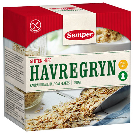 Havregryn glutenfri Semper grov 500 g