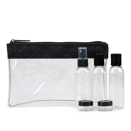 Gillian Jones Check in bag med flasker, sort logo