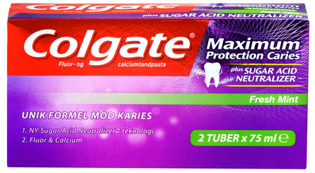 Colgate Maximum Protection Caries tandpasta 2-pak