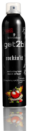 Schwarzkopf got2b rockin'it outlasting hold HAIR SPRAY