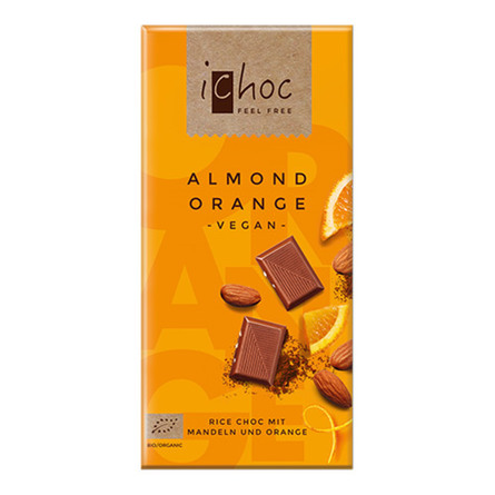 ichoc Ichok almond orange Øko 80 gr.