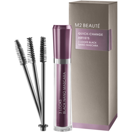 M2 Beauté 3 Looks Black Nano Mascara Black