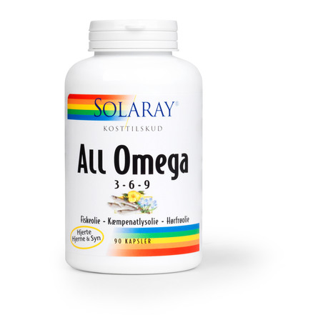 Solaray All Omega 3-6-9, 90 kapsler