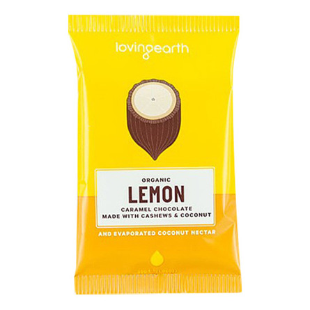 Chokolade Lemon Ø m cashew & kokos Loving E 30 g