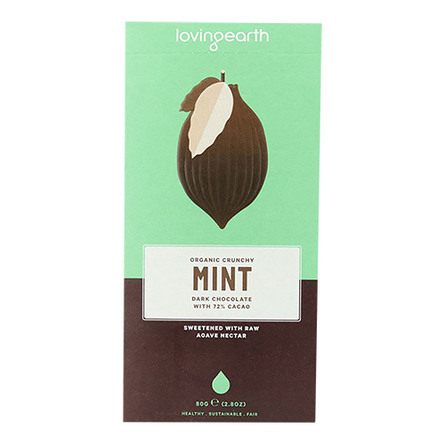Chokolade Mint Ø m mynte og 71% kakao Lovin 80 g