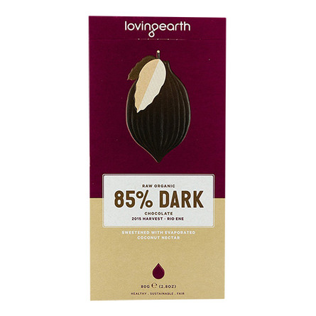 Chokolade 85% Dark Ø Loving Earth 80 g