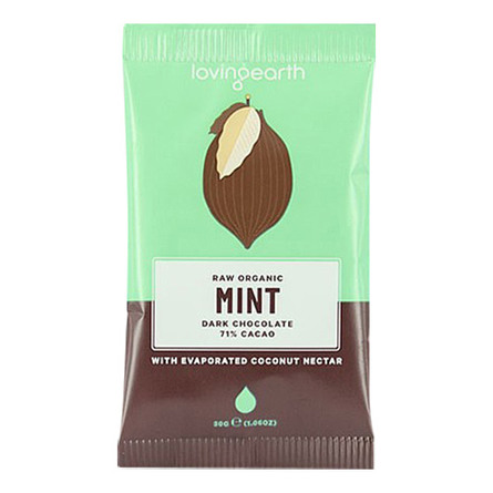 Chokolade Mint Ø m mynte og 71% kakao Lovin 30 g