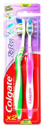Colgate Tandbørste Zig-Zag Medium 2-Pak