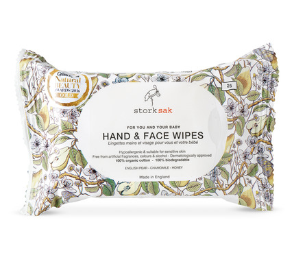Storksak Organics Hand & Face Wipes 25 stk.
