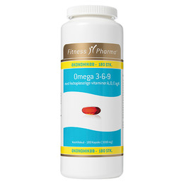 Fitness Pharma Omega 3-6-9 med vitamin 180 kaps