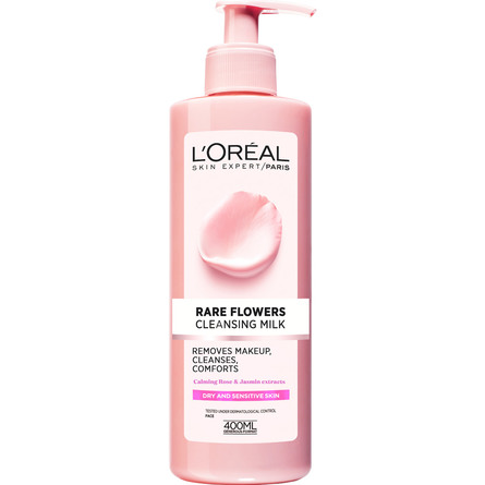 L'Oréal Paris Rare Flower Rensemælk Sensitiv Hud 400 ml