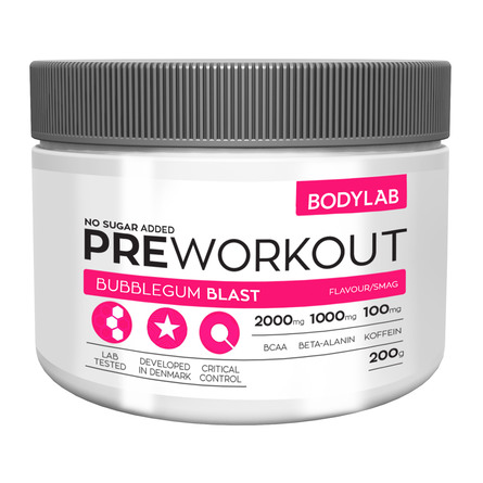 BodyLab Pre-Workout Bubblegum Blast 200 g