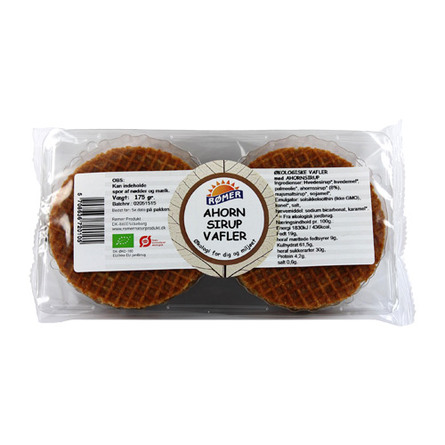 Vafler m. ahornsirup Ø 175 g