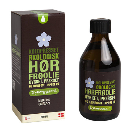 Hørfrøolie koldpresset Ø Nyborggaard 250 ml