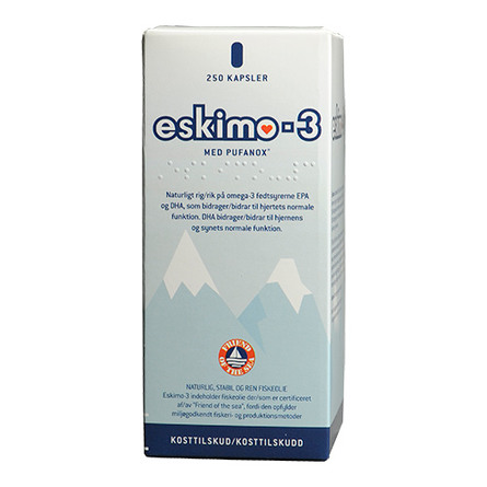 Eskimo-3 med E-vitamin 250 kapsler