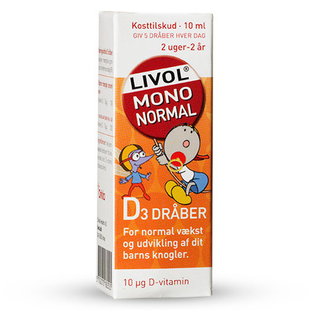 D3-dråber til børn Livol fra 2 uger til 2 10 ml