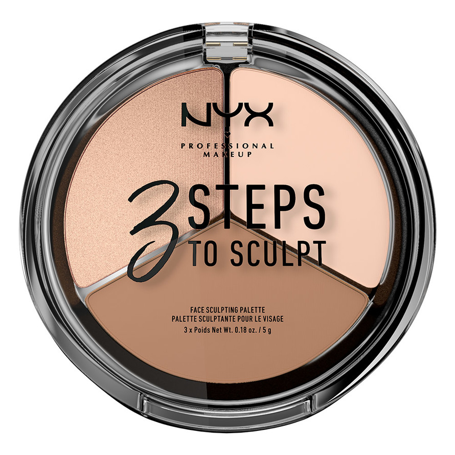 NYX PROFESSIONAL MAKEUP 3 Steps To Sculpt Face Palette Fair Fair