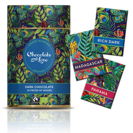 Chocolate and Love Chokolade Gavedåse Rich Dark 30 stk. Øko