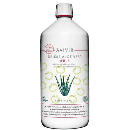 AVIVIR Aloe Vera Drikkeklar Æble 1000 ml