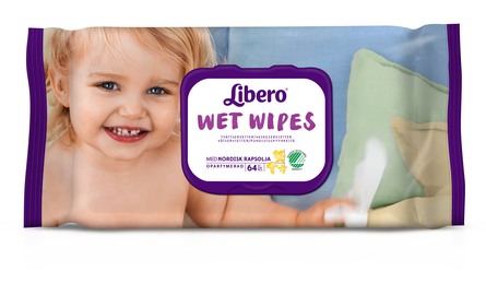 Libero Vådservietter, 64 stk