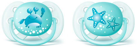Philips Avent Soother Ultra soft 0-6m 2-pack, green