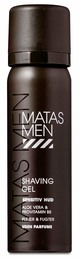 Matas Striber Men Shaving Gel til Sensitiv Hud Uden Parfume 50 ml, rejsestørrelse