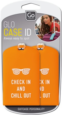 GoTravel Baggage Etiket,ID Glo, 2 stk ass. farve