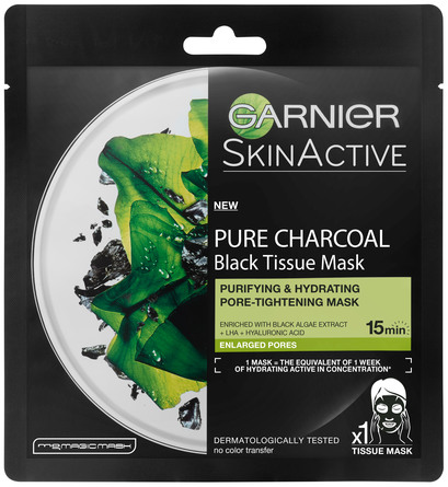 Garnier Black Tissue-maske Algae 28 g