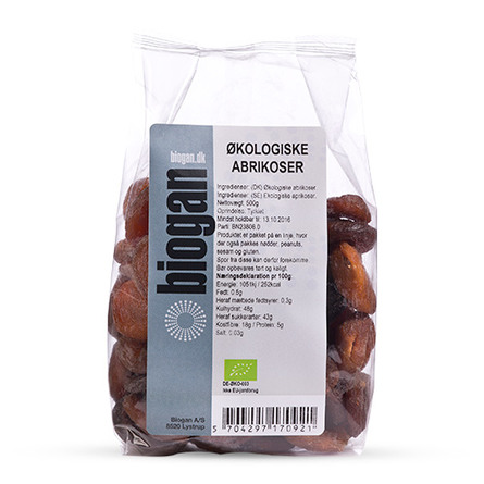 Biogan Abrikoser Øko 500 gr.