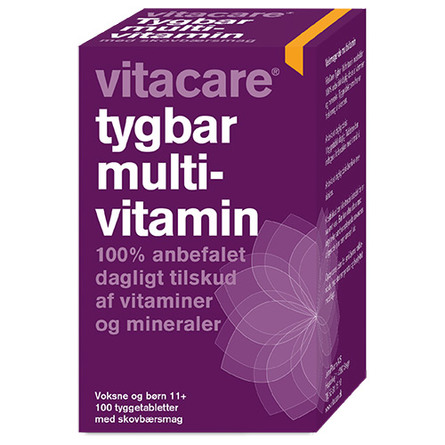Tygbar Multivitamin til voksne (11+) Vit 100 tab