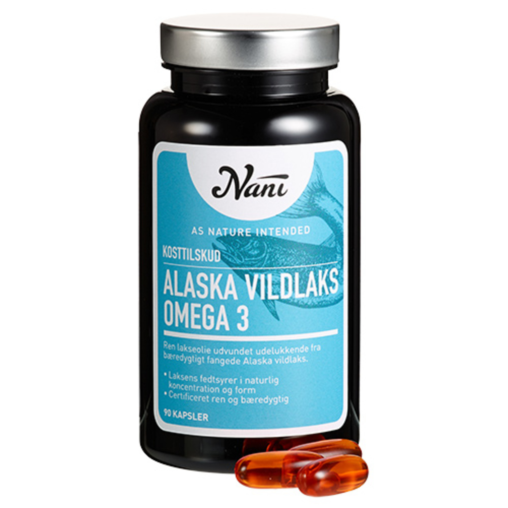 Køb Omega 3 alaska vildlaks Nani 90 kap Matas