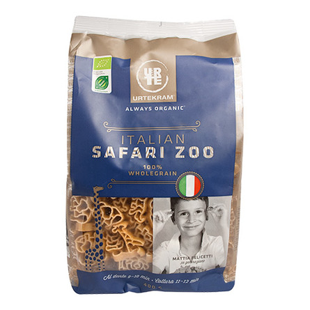 Fuldkornspasta safari dyr Ø 400 g