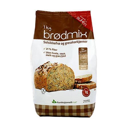 Brødmix glutenfri Lowkarb-brød 1 kg