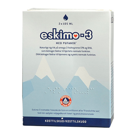 Eskimo-3 Eskimo 3 med E-vitamin 2x105 ml