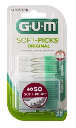 GUM Soft-Picks regular 50 stk. med etui 50 stk.