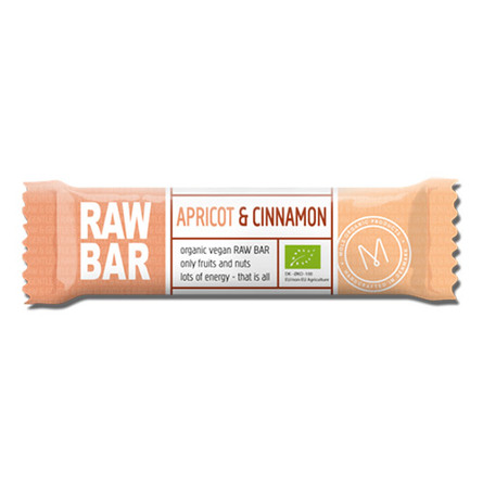 Mols Organic Raw Bar Apricot & Cinnamon Øko 45 gr.