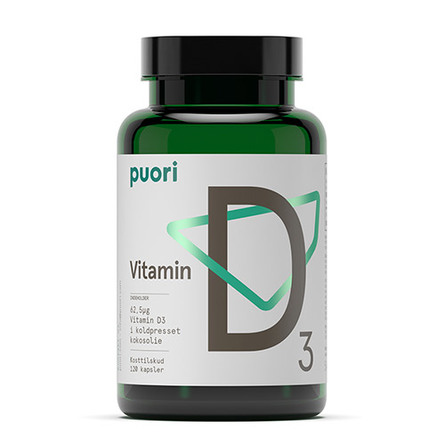 Vitamin D3 Kokos Puori 120 kapsler
