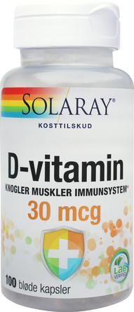 Solaray D3 Vitamin 30 mcg